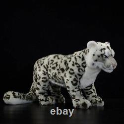 Snow Leopard Soft Stuffed Plush Toy Realistic Simulation Animal Model Doll Child