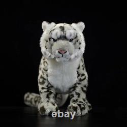 Snow Leopard Soft Stuffed Plush Toy Realistic Simulation Animal Model Doll Child