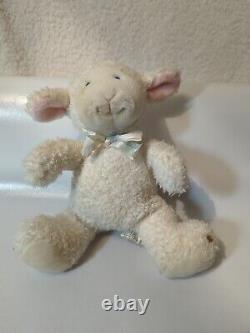 Soft Dreams White Lamb Plush Baby Musical Lovey Stuffed Animal Wind Up Duck Bow