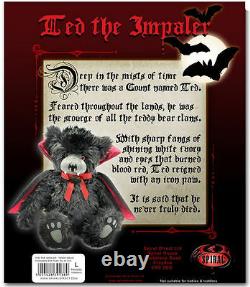 Spiral Direct Ted The Impaler Dracula Vampire Teddy Gothic Stuffed Plush Toy 12
