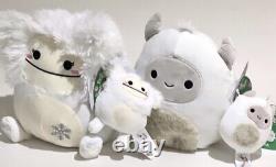 Squishmallow 8 & Clip EVER Winter Bigfoot And AMLETH Yeti BUNDLE Mom & Baby Set