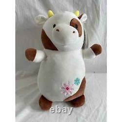 Squishmallow Dark Brown Easter Drella Cow Plush NWT 14