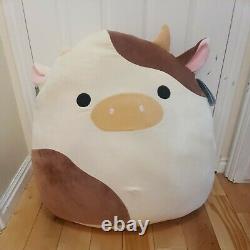 Squishmallow Ronnie 24 Brown Cow Plush JUMBO Size Exclusive New in hand