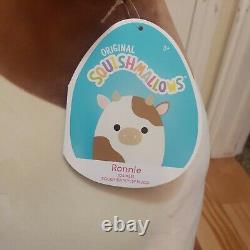 Squishmallow Ronnie 24 Brown Cow Plush JUMBO Size Exclusive New in hand