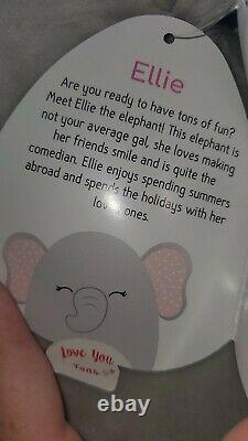 Squishmallows 16 Ellie the Elephant plush kellytoy valentine's NWOT No tag loop