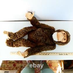 Steiff Large Jocko Chimpanzee Monkey 24 inch No Tags Plush Stuffed Animal VTG