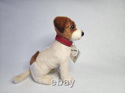 Steiff Matty Jack Russell Terrier Beige Brown Dog Stuffed Animal Plush 10