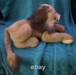 Steiff Molly Leo Lion Plush Stuffed Animal Toy Ear Button Hang Tags 30 in. 1980s