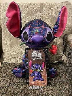 Stitch Crashes Disney Beauty and the Beast Limited Release Plush And Pin NWT