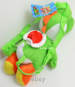 Super Mario Bros Nintendo Yoshi Plush Backpack 15 Stuffed Doll Authentic Gift