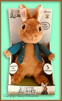 Talking Peter Rabbit The Movie Plush Toy Boxed Official Super Gift James Cordon
