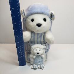 Tartine Et Chocolat Hedgehog Plush Stuffed Animal Toy 10 White Baby Blue RARE