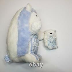 Tartine Et Chocolat Hedgehog Plush Stuffed Animal Toy 10 White Baby Blue RARE