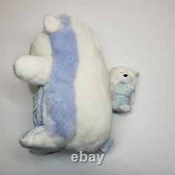 Tartine Et Chocolat Hedgehog Plush Stuffed Animal Toy 10 White Baby Blue RARE