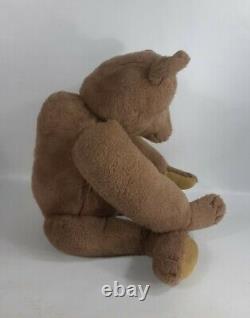 Teddy Bear 25 Vintage Jointed Brown Plush Stuffed Animal Hump