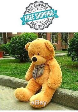 Teddy Bear Giant 55 Big Stuffed Animal Brown Plush Soft Toy 140CM Huge Cuddly