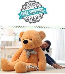 Teddy Bear Giant 55 Big Stuffed Animal Brown Plush Soft Toy 140CM Huge Cuddly