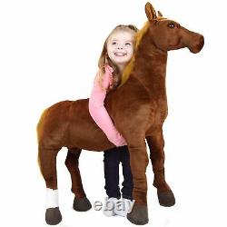 Thorsten the Thoroughbred Horse 3 Foot Stuffed Animal Plush Pony