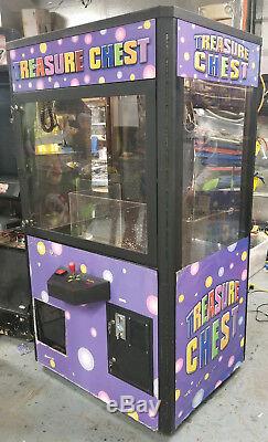 Treasure Chest Claw Crane Plush Stuffed Animal Arcade Machine Purple Decal #1