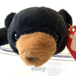 Ty Beanie Baby Blackie The Bear Plush Toy w 18 Errors, Stuffed Animal, Retired