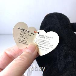 Ty Beanie Baby Blackie The Bear Plush Toy w 18 Errors, Stuffed Animal, Retired