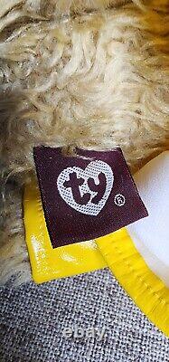 Ty Beanie Baby Gordon Plush Bear 1993 Pvc Yellow Raincoat Attic Treasures
