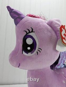 Ty Twilight Sparkle My Little Pony Plush Stuffed Animal 15 Purple 2015 Hasbro