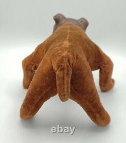 Unusual Vintage Antique Composition Velvet English Bulldog Stuffed Animal Plush