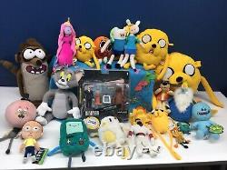 Used LOT 20 Cartoon Network Regular Show Adventure Time Rick Morty Plush Toys