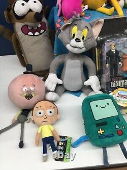 Used LOT 20 Cartoon Network Regular Show Adventure Time Rick Morty Plush Toys