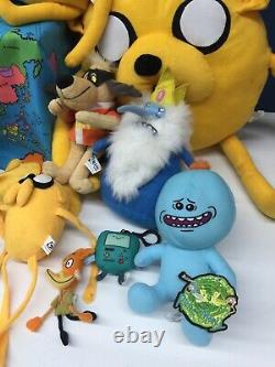 Used LOT 20 Cartoon Network Regular Show Adventure Time Rick Morty Plush Toys