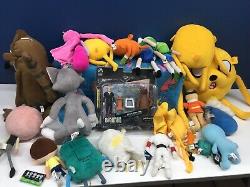 Used LOT 20 Cartoon Network Regular Show Adventure Time Rick Morty Plush Toys