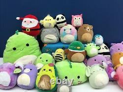 Used LOT 26 Squishmallow Kellytoy Plush Toys Dinosaur Avocado Bunny Duck Santa