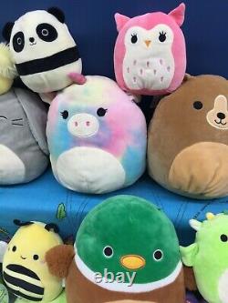 Used LOT 26 Squishmallow Kellytoy Plush Toys Dinosaur Avocado Bunny Duck Santa