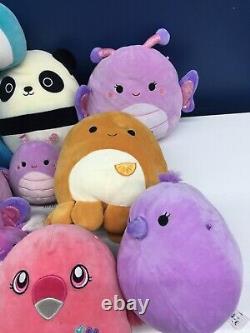 Used LOT 26 Squishmallow Kellytoy Plush Toys Dinosaur Avocado Bunny Duck Santa