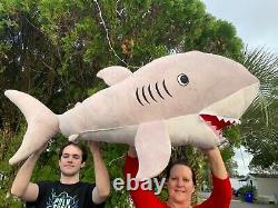 VERY RARE JUMBO Shark 55 Long Giant Large SUPER SOFT Plush Stuffed Animal Toy