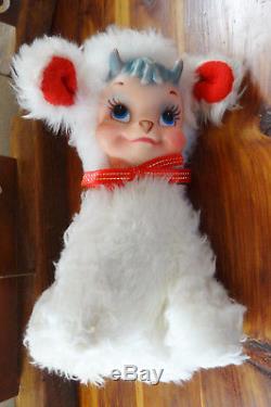 VHTF Vintage Rushton Rubber Face Faced Billy Butts Goat Stuffed Plush Toy