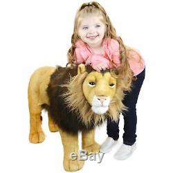 VIAHART Laurent The Lion 36 Inch Stuffed Big Cat Standing Animal Plush