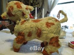 VINTAGE 14 RUSHTON STAR DAISY BELLE COW w WORKING MOO SOUND! RUBBER FACE, PLUSH