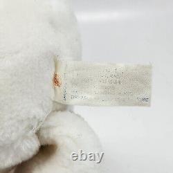 VINTAGE AMTOY MY FIRST TEDDY BEAR WHITE With PINK EARS STUFFED ANIMAL PLUSH TOY