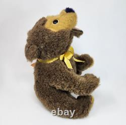 VINTAGE ANIMAL FAIR GUS BROWN TEDDY BEAR STUFFED ANIMAL PLUSH TOY With BOOKLET