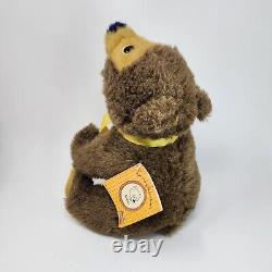 VINTAGE ANIMAL FAIR GUS BROWN TEDDY BEAR STUFFED ANIMAL PLUSH TOY With BOOKLET