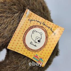 VINTAGE ANIMAL FAIR GUS BROWN TEDDY BEAR STUFFED ANIMAL PLUSH TOY With BOOKLET