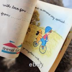 VINTAGE ANIMAL FAIR GUS BROWN TEDDY BEAR STUFFED ANIMAL PLUSH TOY With BOOKLET