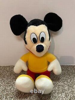 VINTAGE Child Guidance Mickey Mouse Pull String Talking Stuffed Animal Plush Toy