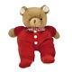 Vintage Eden Baby Teddy Bear Red Pajamas With Ribbon Stuffed Animal Plush Toy