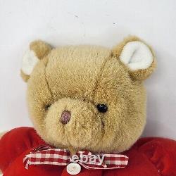 VINTAGE EDEN BABY TEDDY BEAR RED PAJAMAS With RIBBON STUFFED ANIMAL PLUSH TOY