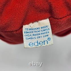 VINTAGE EDEN BABY TEDDY BEAR RED PAJAMAS With RIBBON STUFFED ANIMAL PLUSH TOY