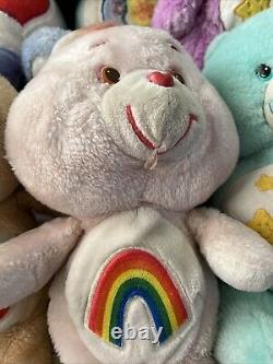 VINTAGE LOT OF 8 CARE BEARS STUFFED ANIMAL PLUSH Some Old Retro