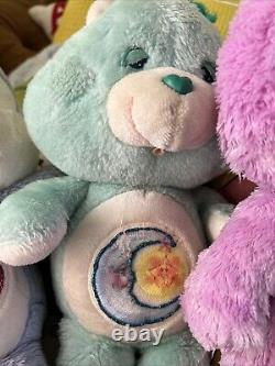 VINTAGE LOT OF 8 CARE BEARS STUFFED ANIMAL PLUSH Some Old Retro